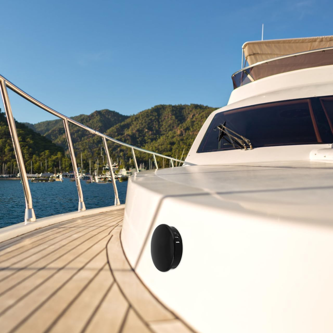 Alasum Boat Steering Wheel Center Cap 2.5 Inch Pc Material Axle Cover Marine Hardware for Yacht Steering Wheel Protection Easy Installation image number 5