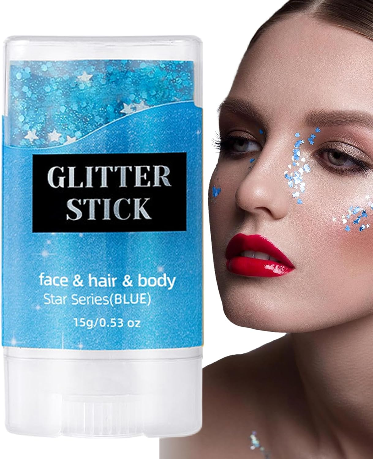 Wjnflqn Shiny Glitter Stick - Festival Makeup Face Glitter Stick | Cosmetic Shimmer Makeup Versatile Sparkling Accessories for Party Celebration Stage Performance