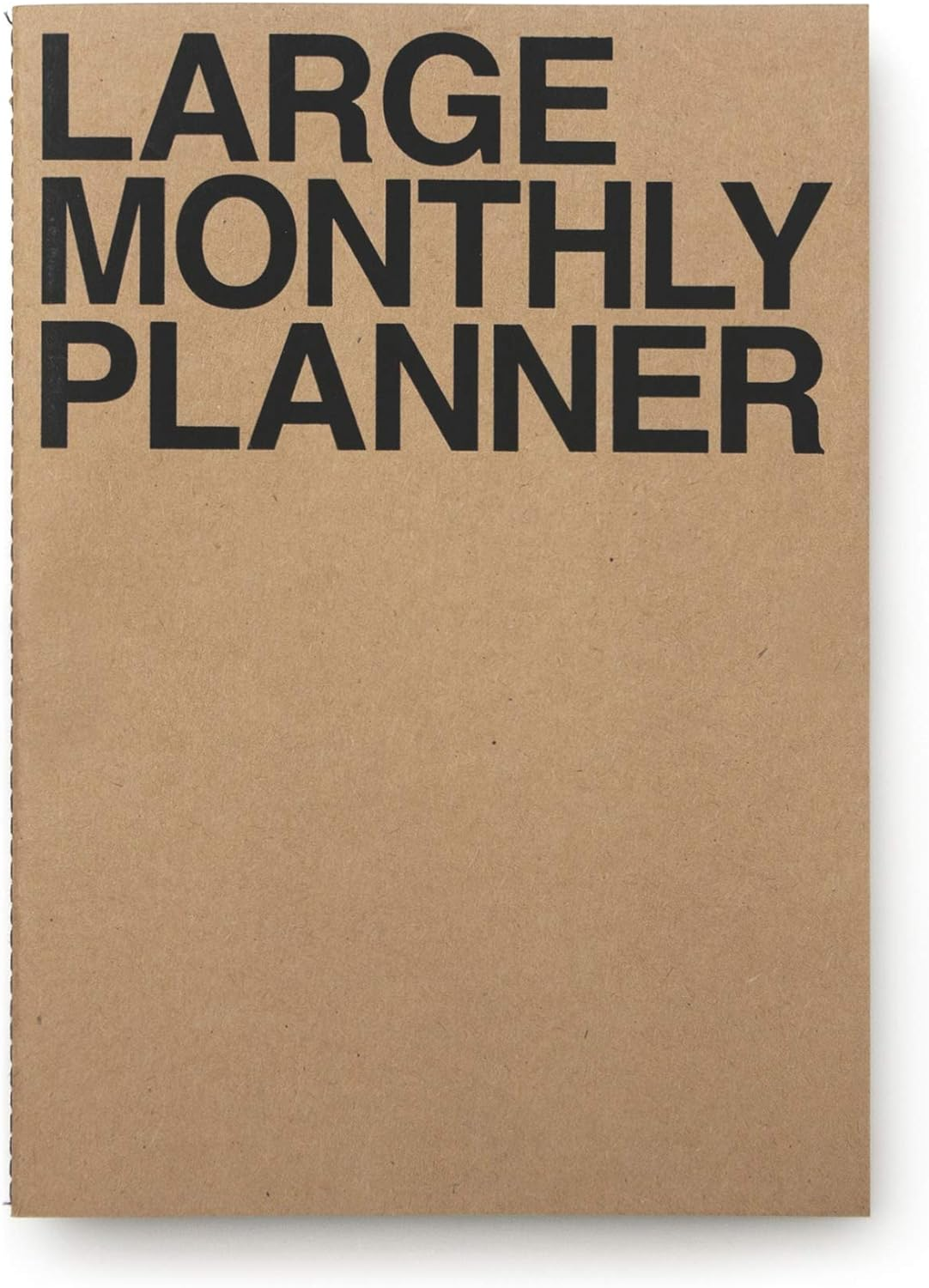 JSTORY Large Monthly Planner Lays Flat Undated Year round Flexible Cover Goal/Time Organizer Thick Paper Eco Friendly Customizable Stitch Bound A4 16 Months 18 Sheets Kraft 8.46 X 11.61 Inches