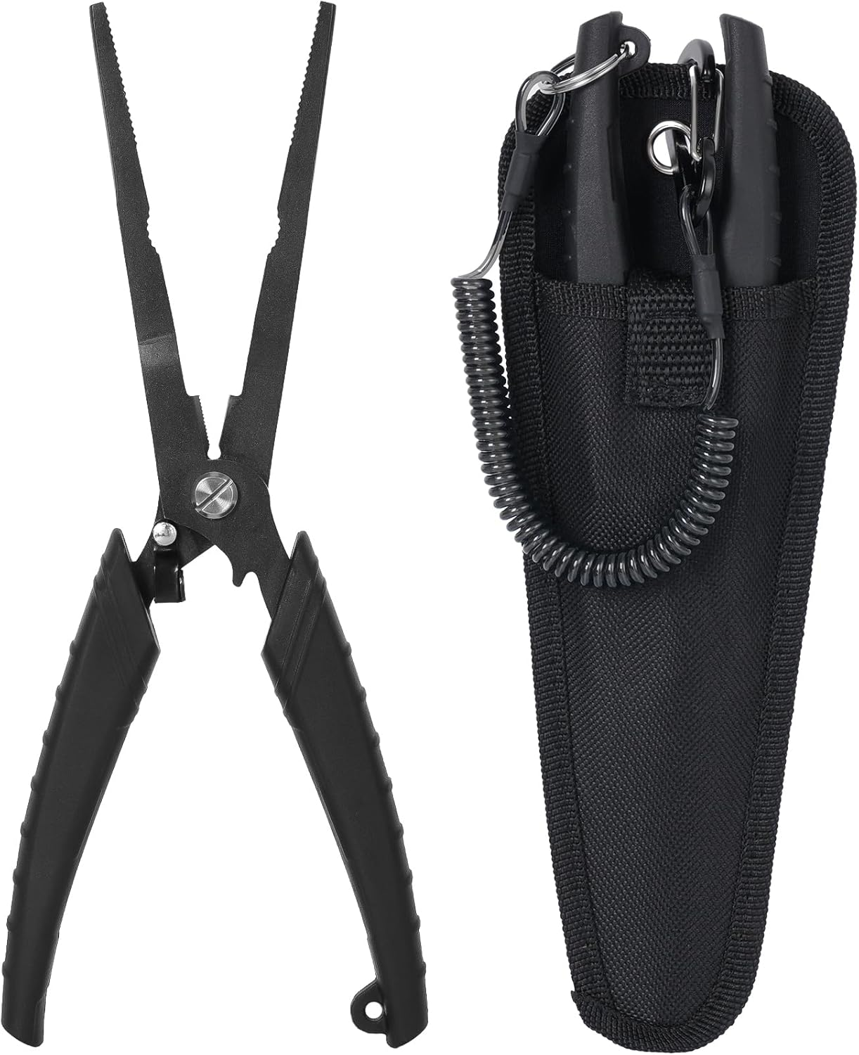 Golden J Teflon Fishing Pliers, Multi-Function Hook Remover-Long Nose Pliers, Pe/Braided Line Cutter, Saltwater Resistant Fishing Gear, for Deep-Sea, Ice & Surf Fishing - Ideal for Anglers image number 6