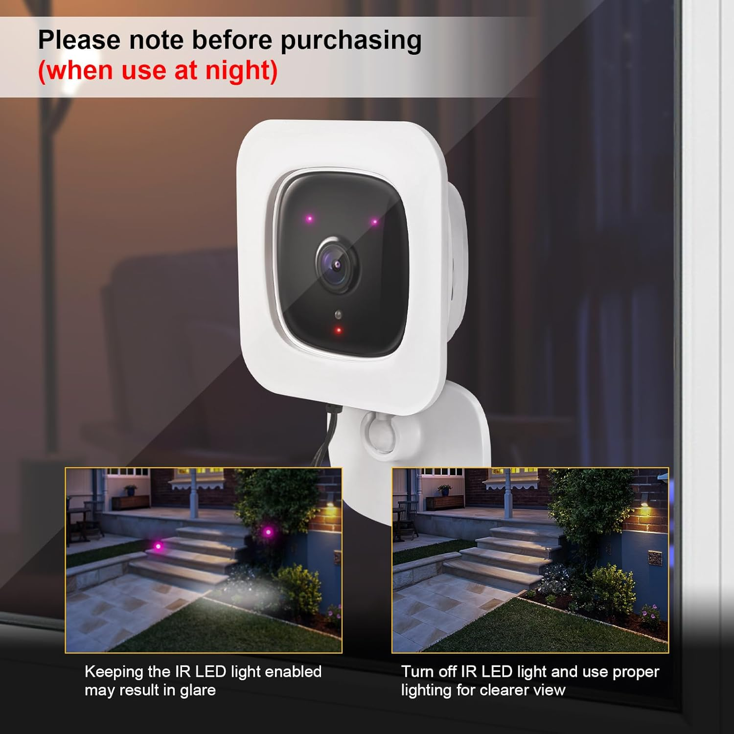 2 Pack Security Camera Window Mount Fits for Tapo Indoor Security Camera C100, C110, No Drill No Screws Installation Required, Anti-Theft Strong Adhesive Tape Bracket image number 5