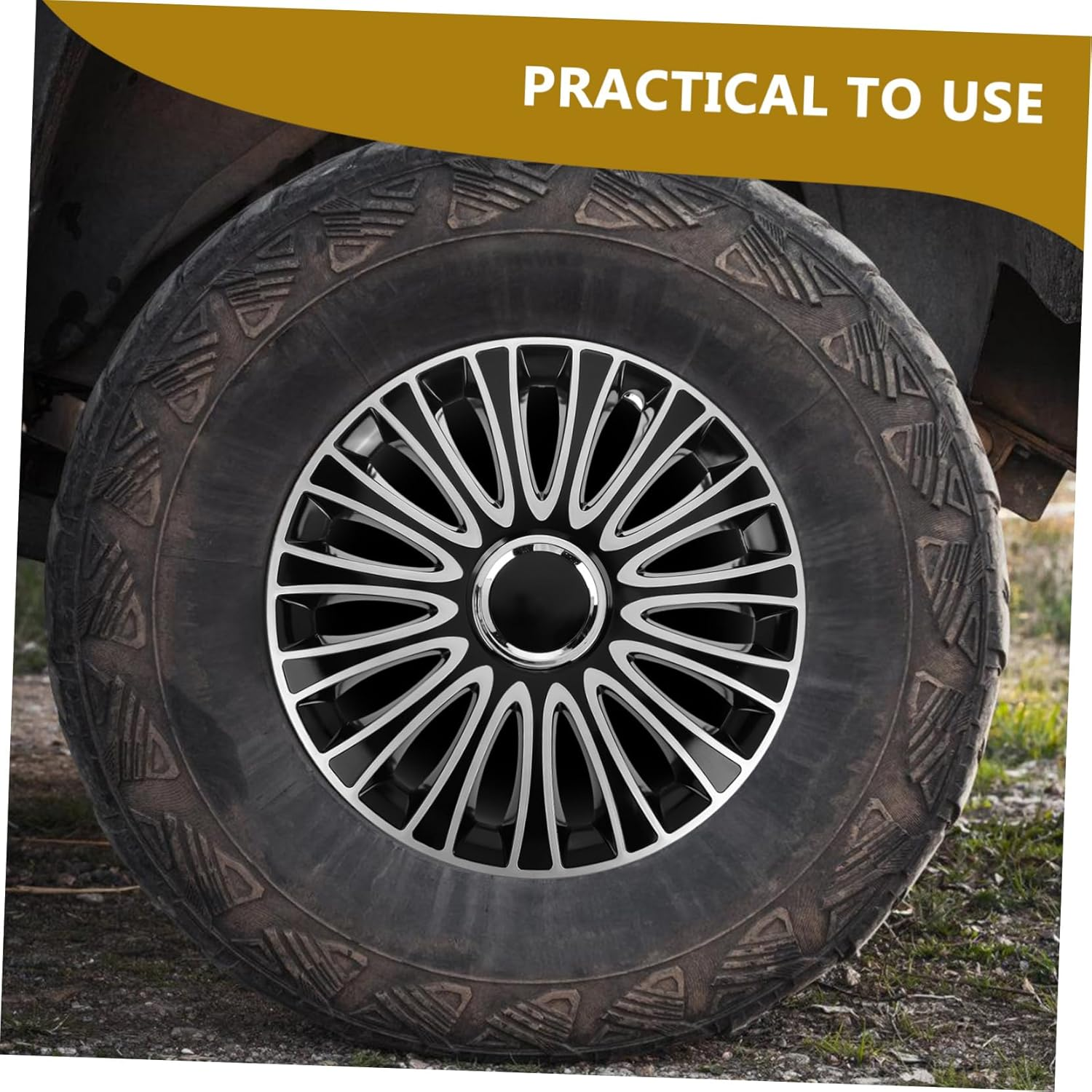 LABRIMP Automotive Hubcap Cover Silver Durable Wheel Center Cap Replacement for Car Rim Decoration Easy Installation image number 6