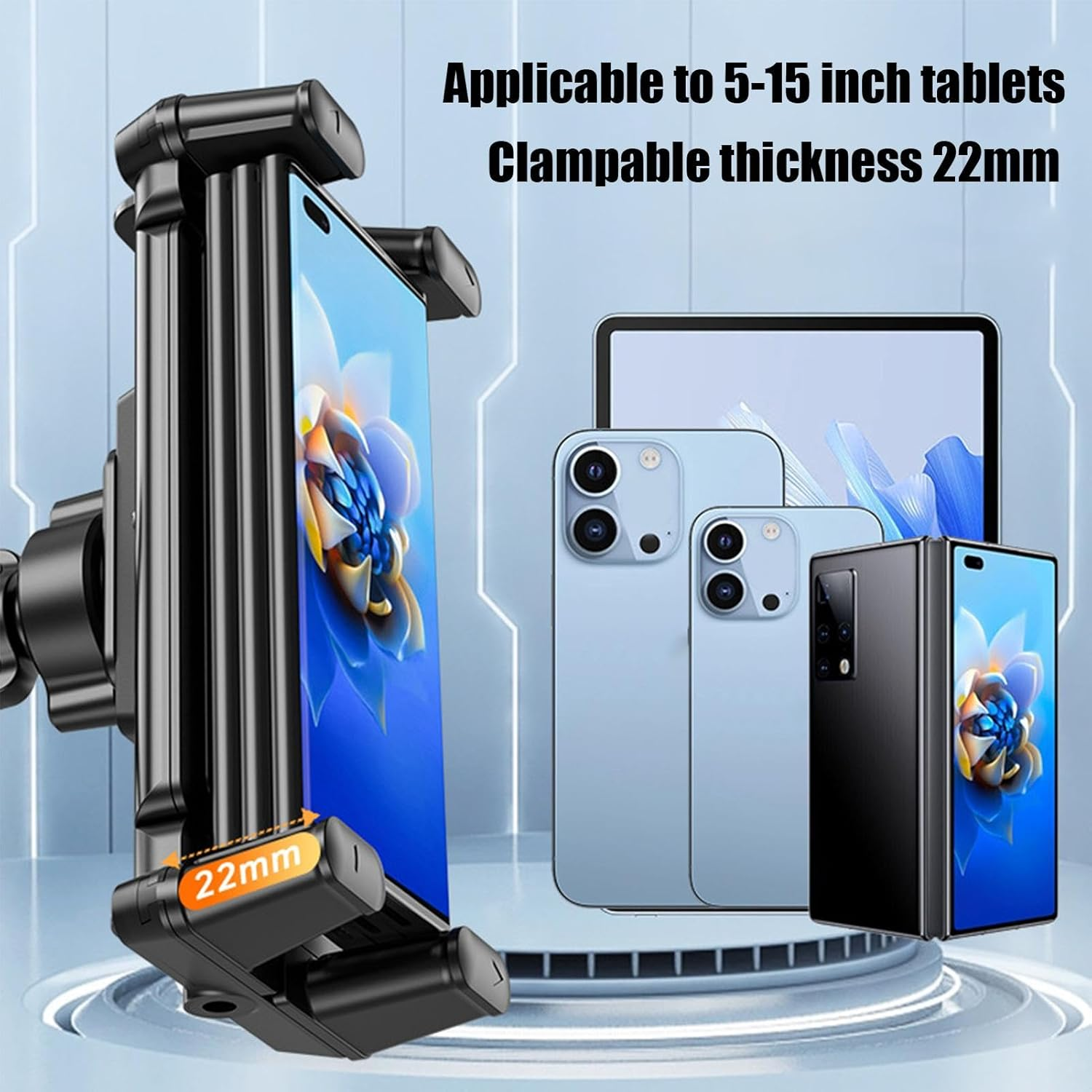 Ungtyb Universal Truck Car Phone Holder | Adjustable & Non-Slip | Dashboard, Windshield, Vent Mount | Compact & Strong Grip image number 1