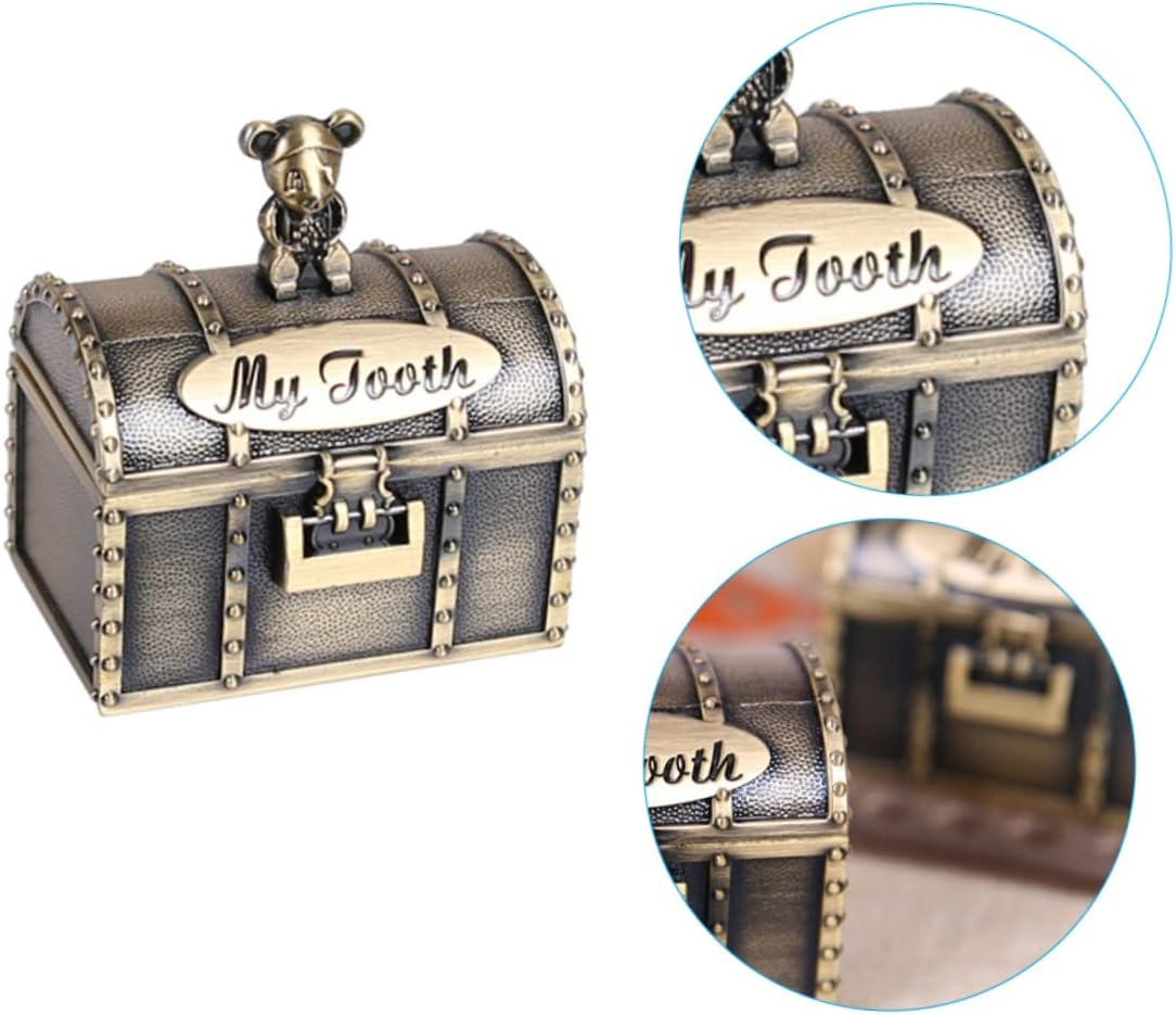 2Pcs Keepsake Boxes for First Tooth and Curl Storage Durable Tooth Holders Compact Design for Easy Carrying for Family Memories image number 3