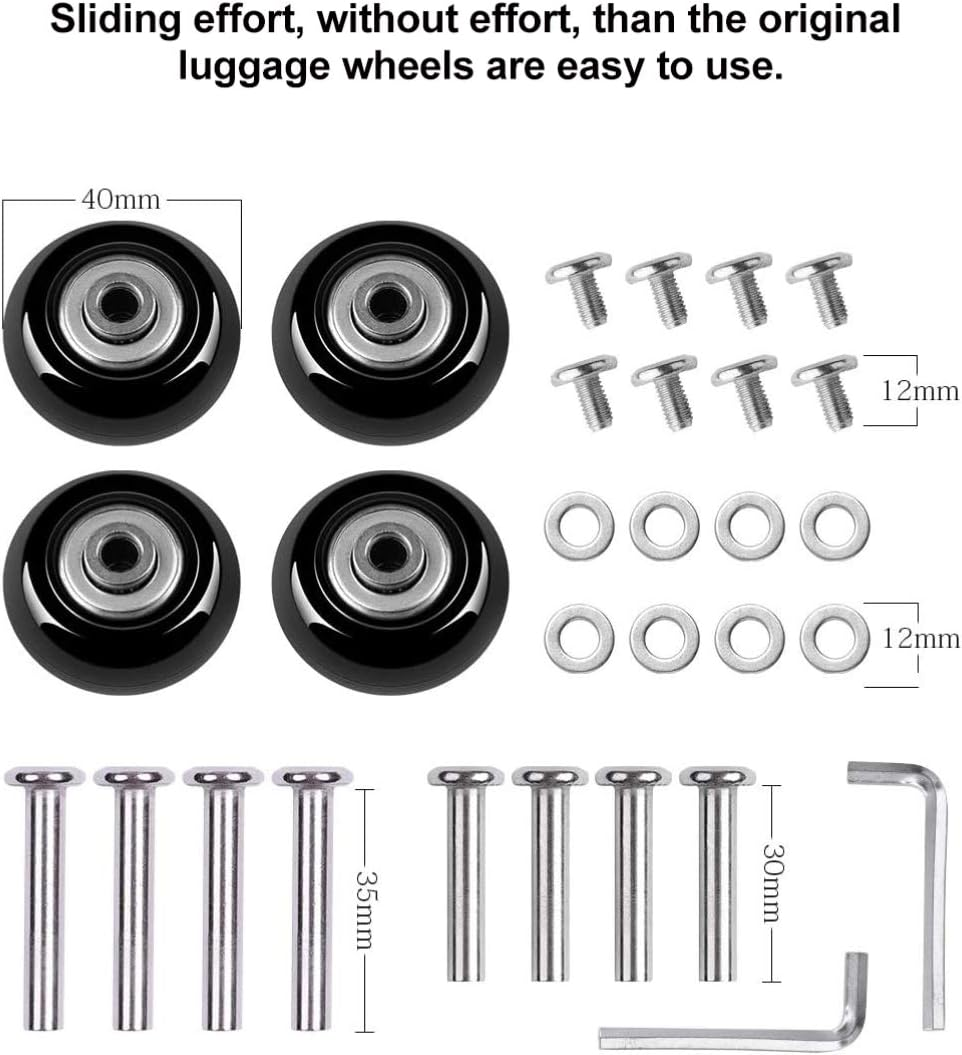 ULTECHNOVO 30 Pcs Luggage Wheel Accessories Replacement Wheels for Suitcases Rugged image number 6