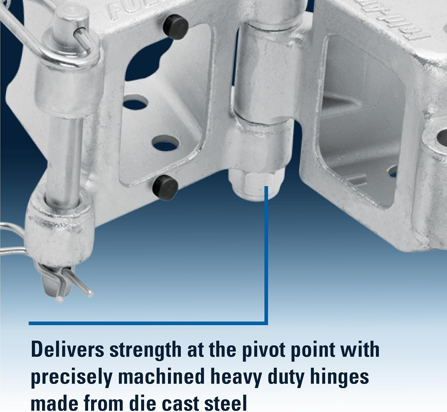 Fulton HDPB340101 Fold-Away Bolt-On Hinge Kit for 3" X 4" Trailer Beam - up to 7,500 Lb. GTW image number 1