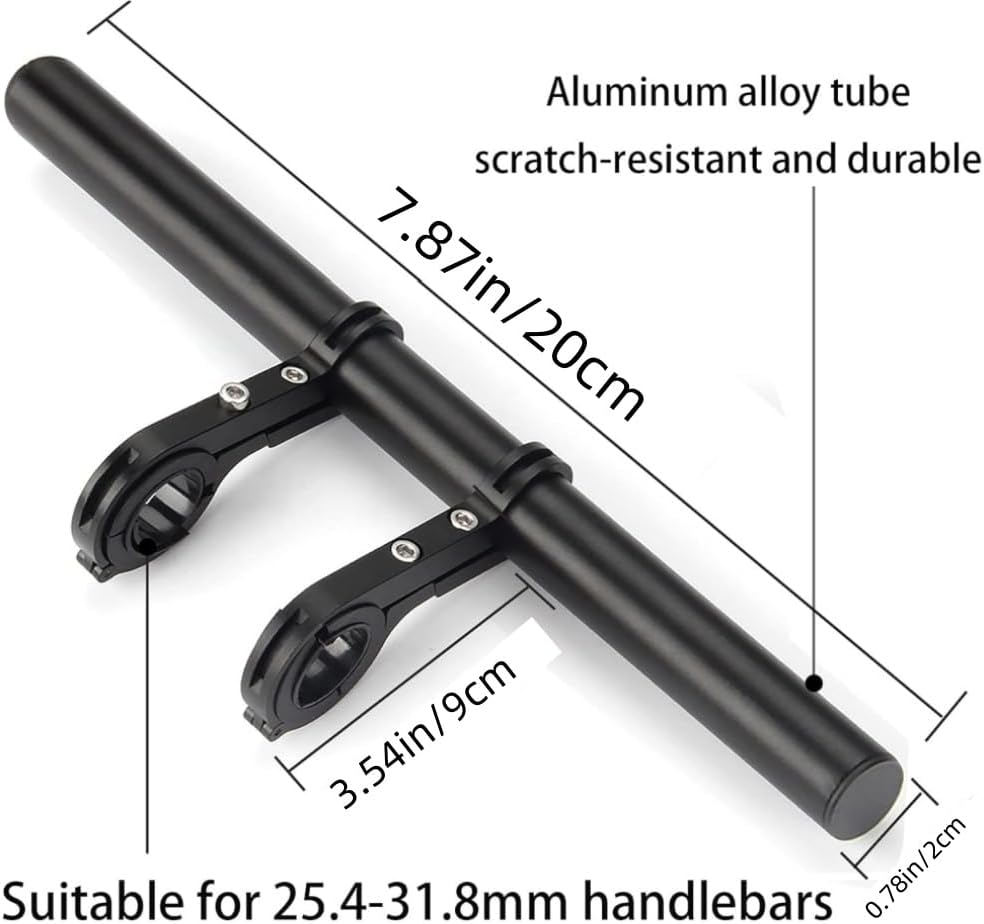 HIDOSNG Bike Handlebar Extender Double Extension Bracket Aluminum Alloy Super Long Clamp Bracket Accessory Handlebar Extension Rack for Holding Bicycle Speedometer, GPS, Phone Mount image number 2