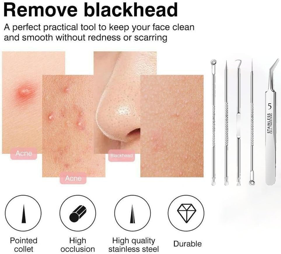 Compact LED Magnifying Travel Makeup Mirror 1X/3X Travel Mirror Makeup Mirror Vanity Mirror Make up Mirror with Lights Precision Tweezers Pimple Popper Blackhead Remover Tool Blackhead Remover