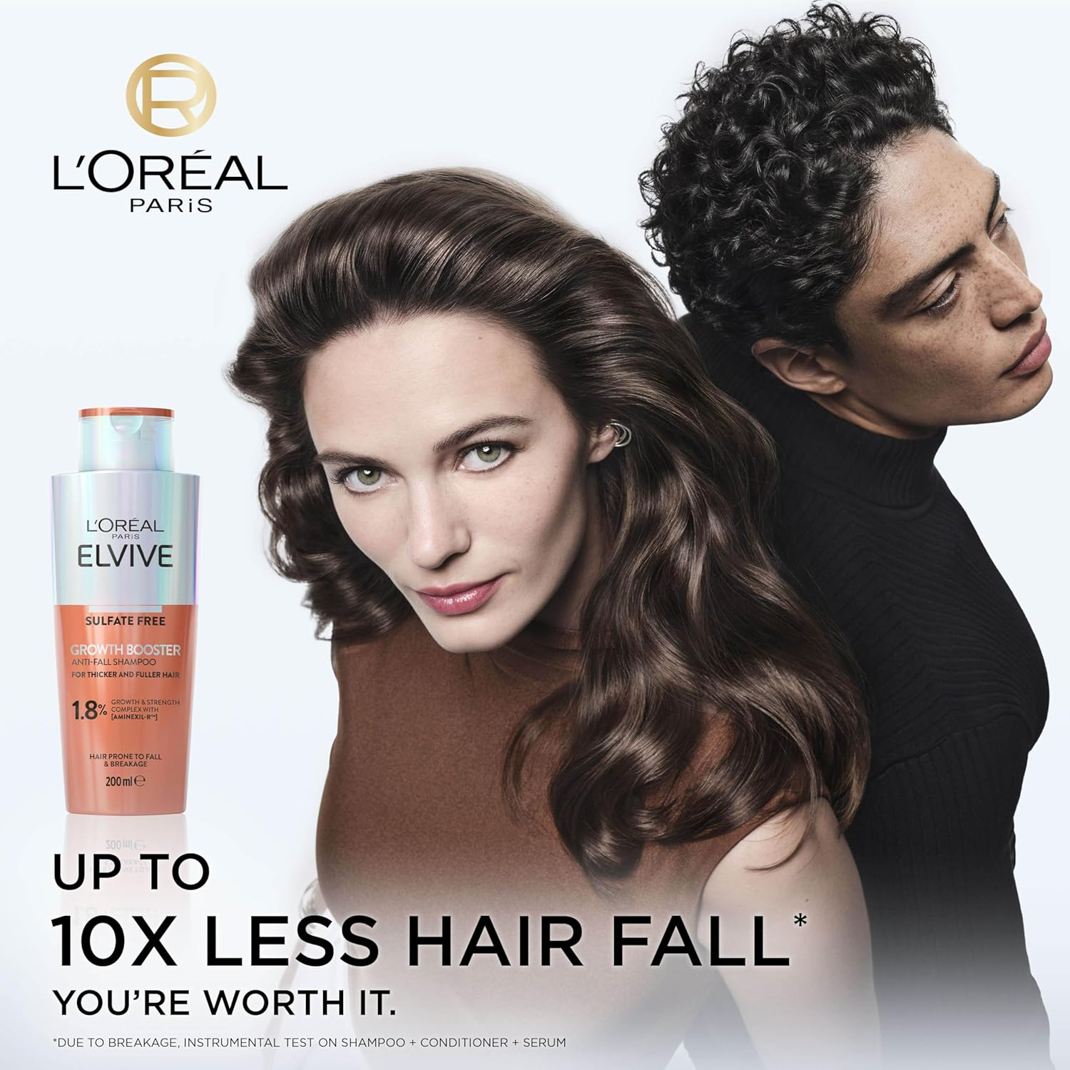 L'Or&eacute;al Paris Elvive Growth Booster Anti-Fall Shampoo 200 Ml, with 1.8% Growth & Strength Complex, Visibly Thicker & Stronger Hair, for All Hair Types Prone to Hair Fall & Breakage image number 5