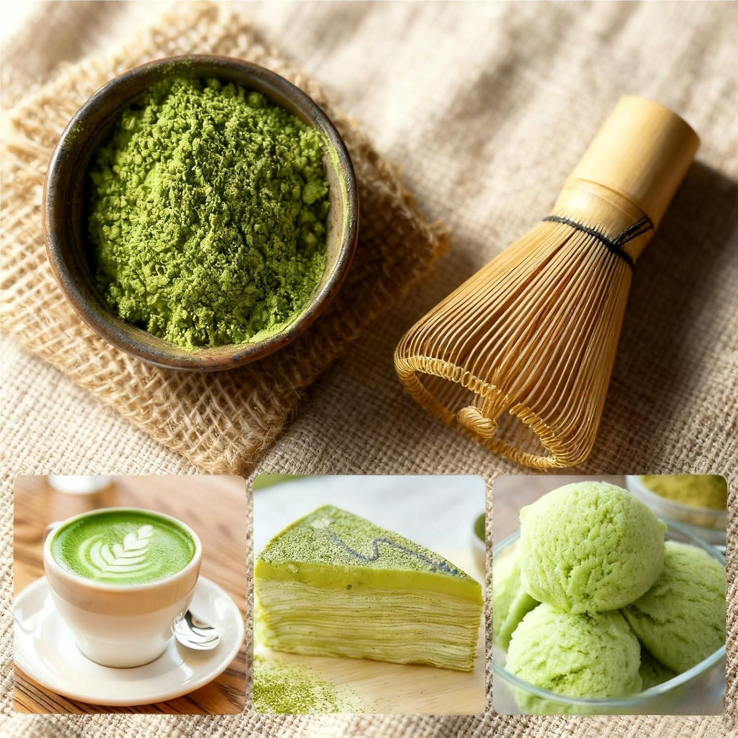 Matcha Whisk Set of 4 Matcha Whisk Set Professional Equipment Produces Delicious Matcha They Are Comfortable to Use image number 2