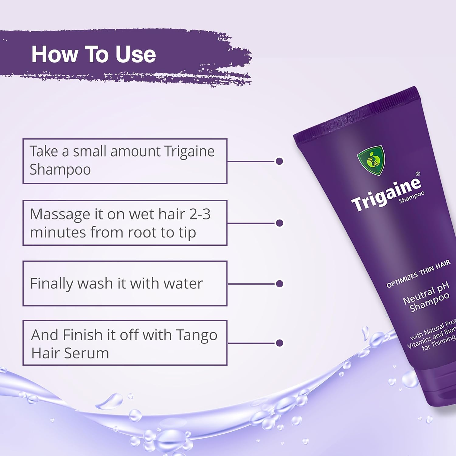 APPLE THERAPEUTICS Trigaine Shampoo (100Ml) | Ph Balanced Shampoo, Optimizes Thin Hair with Natural Proteins, Vitamins and Bionutrients Dermatologist-Recommended Shampoo for Hair Fall image number 5