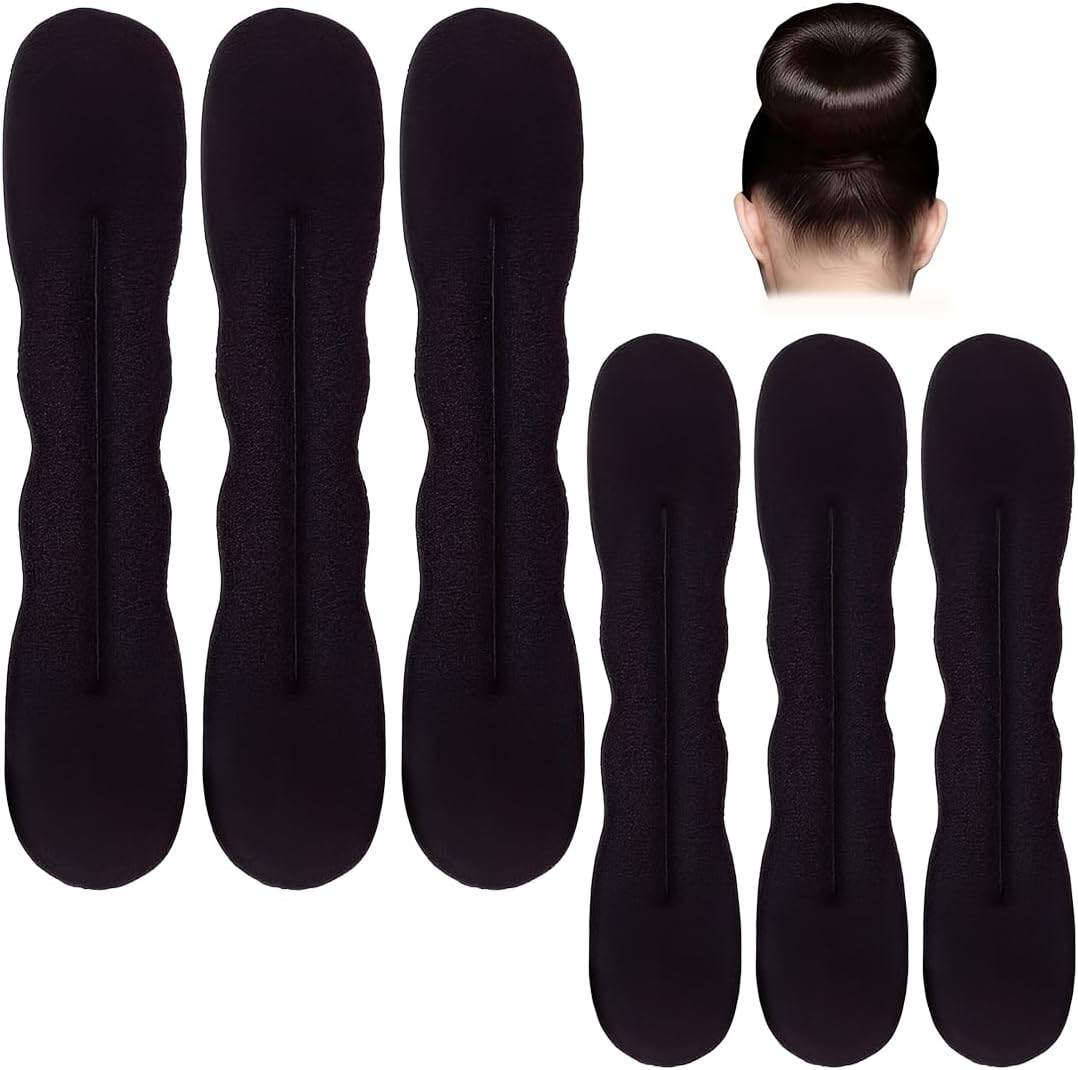 JYNVO Pack of 6 Magic Hair Buns, Bun Maker, Bun Maker, Bun Maker, Magic Hair, Hair Twist Curler Donut Tools (3 Large and 3 Small)