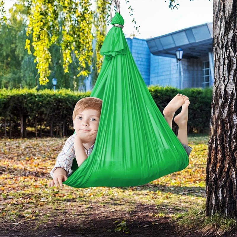 Indoor Therapy Swing W/More Special Needs, Cuddle Hammock Ideal for Autism, ADHD, Aspergers and Sensory Integration Snuggle Swing Hammocks (Green) image number 3