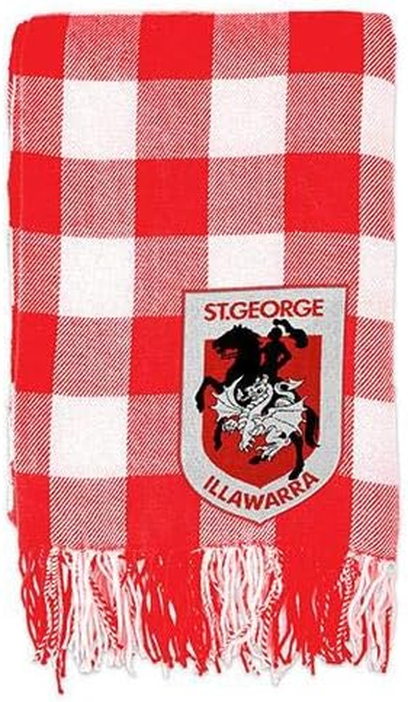 St George Dragons NRL Tartan Throw Blanket