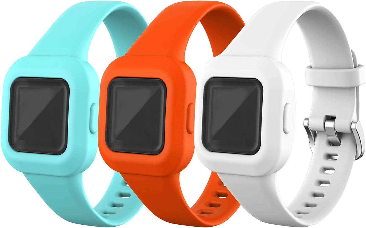 Chofit (3-Pack) Straps Compatible with Garmin Vivofit Jr.3 Strap, Adjustable Replacement Soft Silicone Sport Wristband Band Armbands for Kids 4+ for Vivofit Jr.3 Fitness Tracker image number 1