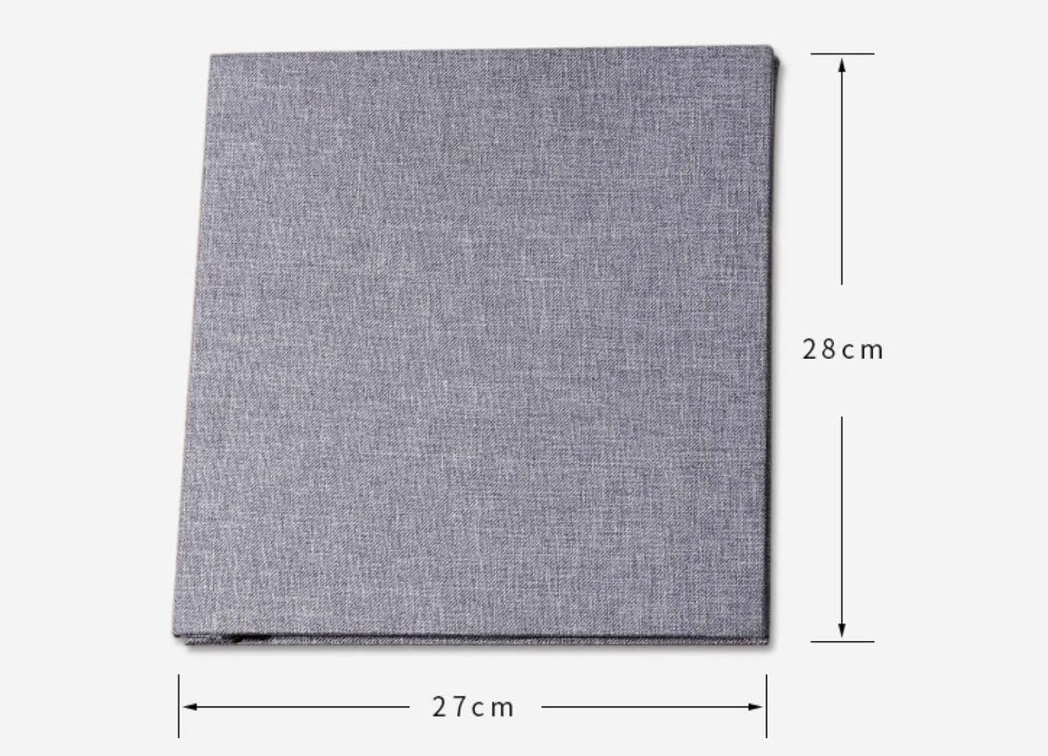 Cotton Linen Self Adhesive Scrapbook DIY Photo Album 20 Sheets - Gray image number 3