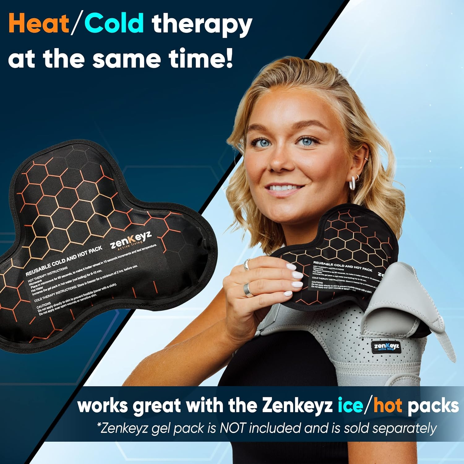 Shoulder Brace for Men and Women+ Bonus &ndash; for Torn Rotator Cuff Support,Tendonitis, Dislocation, Bursitis, Neoprene Shoulder Compression Sleeve Wrap by Zenkeyz