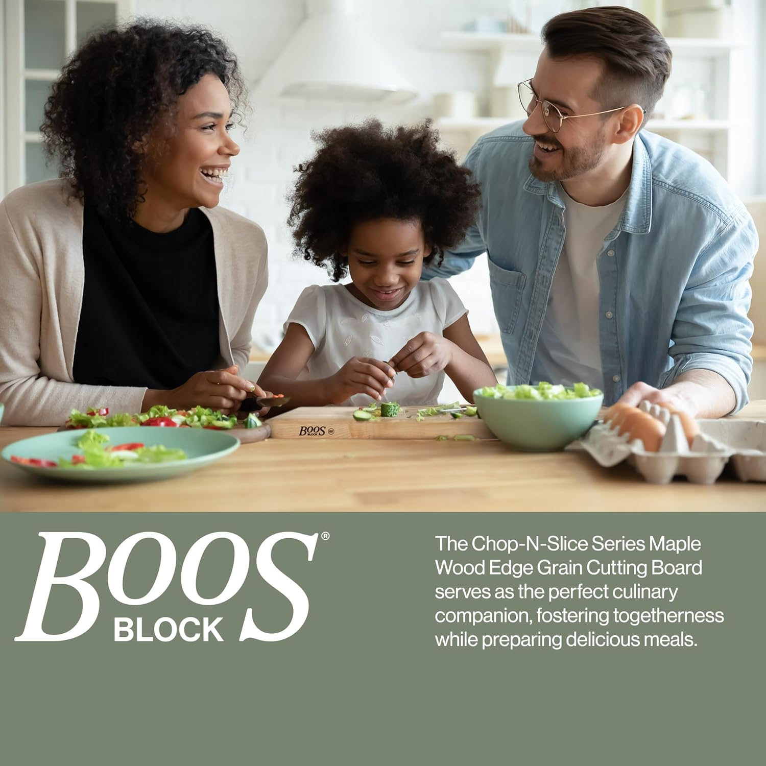 John Boos Reversible Block Cutting Board, Chop-N-Slice Series, 18" X 12" X 1-1/4", Maple image number 5