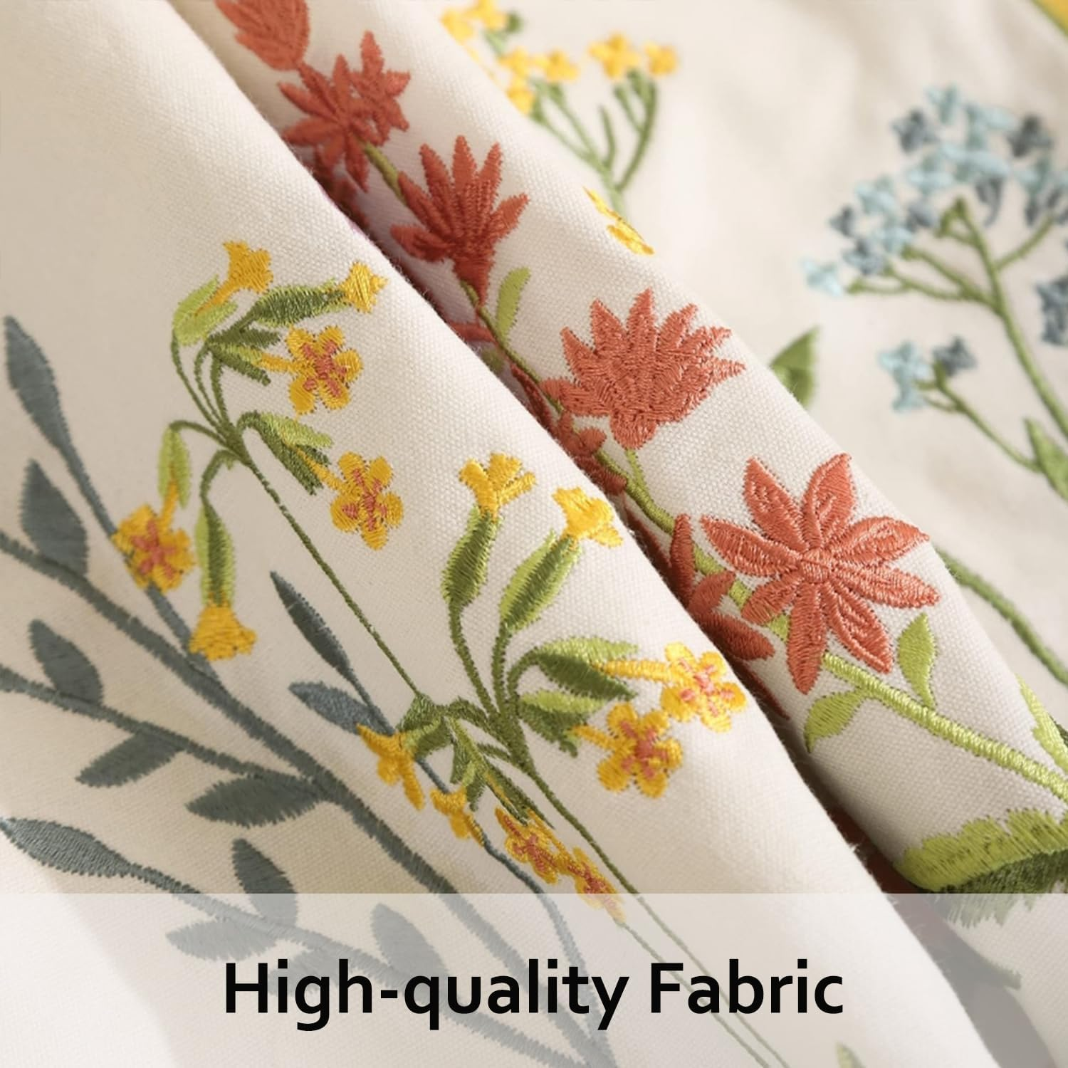 Tosleo Embroidered Throw Pillow Covers 16 X 16 Inch Pack of 2 Vintage Birds with Flowers Farmhouse Pillow Cushion Cases Spring Decorative Pillowcases Spring Home Decor Square Floral Pillow Case