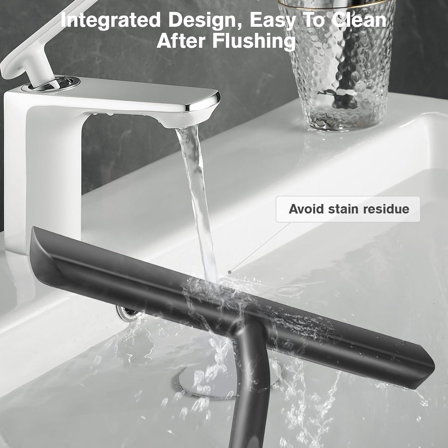 Vinabo Shower Squeegee for Shower Doors,Silicone Shower Screen Wiper,Black Squeegee for Showers, Bathroom Squeegees for Scraper for Mirror,Car,Window and Glass Cleaning-21Cm image number 4