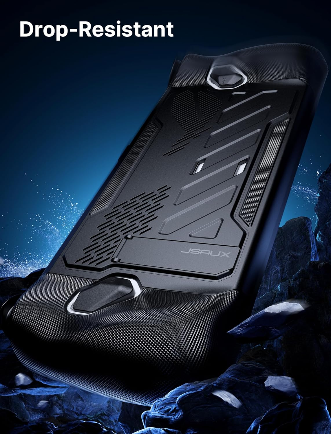 JSAUX Modcase for ROG Ally with Removable Front Shell, Protective Case, Metal Stand and Strap, Compatible with ASUS ROG Ally Accessory Base Set Black-Pc0109 image number 4