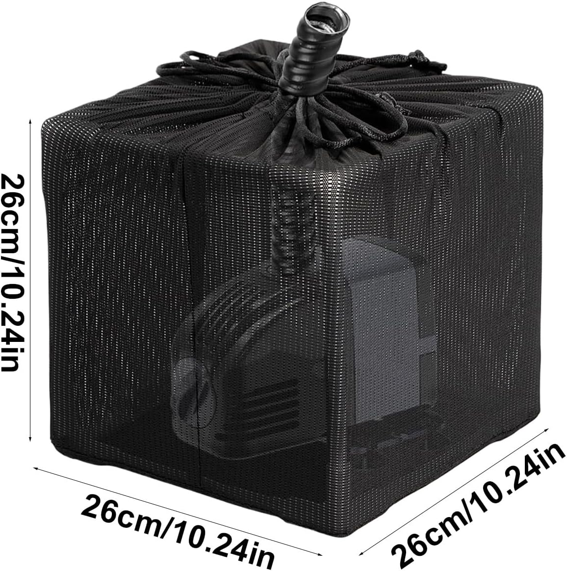 Generico Pond Filter Cover Bags - Filter Bag 5.12 X 5.12 X 5.12 Inches | Pond Pump Cover, Anti-Clogging Mesh with Drawstring for Fountains, Garden Aquariums
