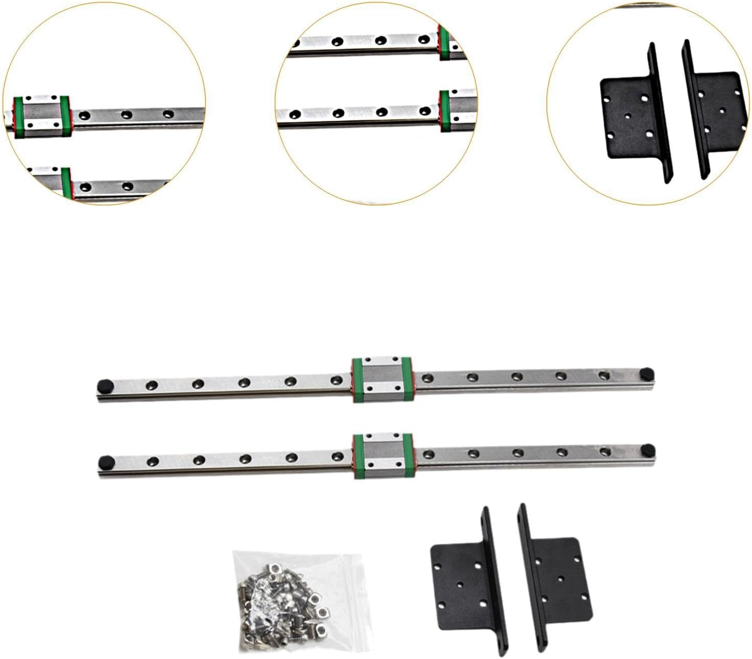 Generic Precision Linear Rail for 3D Printers - Easy Setup, Compatible with Ender-3/V2/Pro image number 1