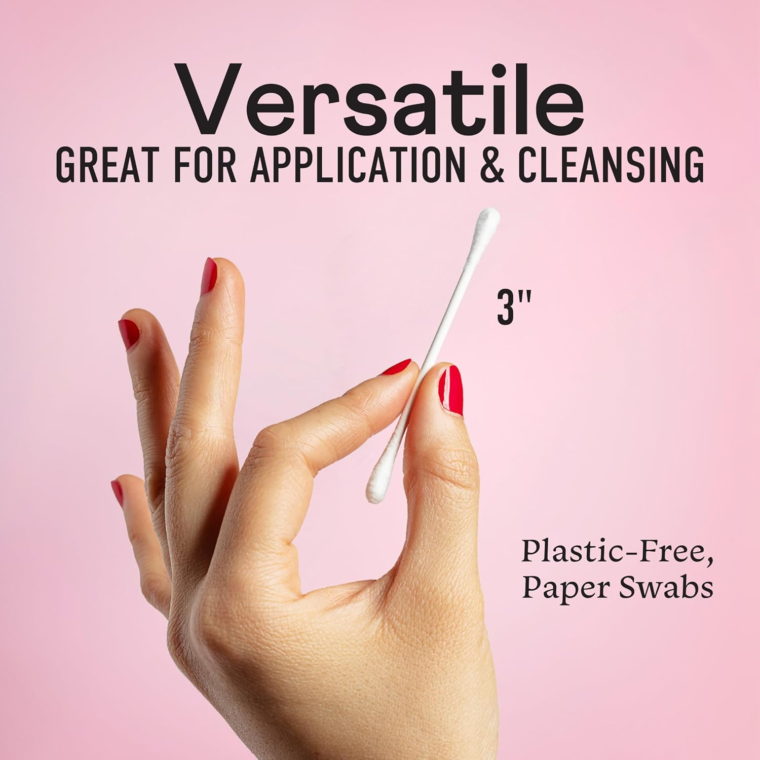 Swisspers Premium Cotton Swabs - Soft 100% Cotton Swabs with Paper Sticks for Beauty and Personal Care - Gentle Hygiene - 500 Count (Pack of 3) image number 4