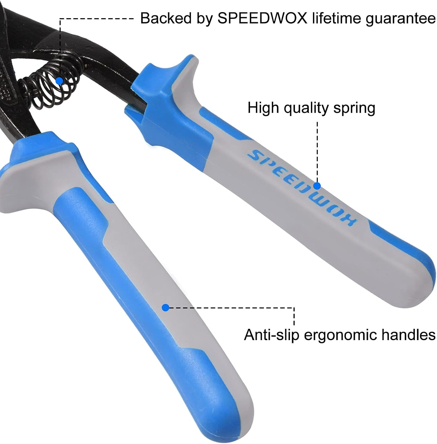 SPEEDWOX Parrot Tile Nibbler, 8" Tiles Cutter and Nippers with TPR Hangles, for Porcelain Mosaic Ceramic Mirror Tile Snipper Score Tile Working image number 1