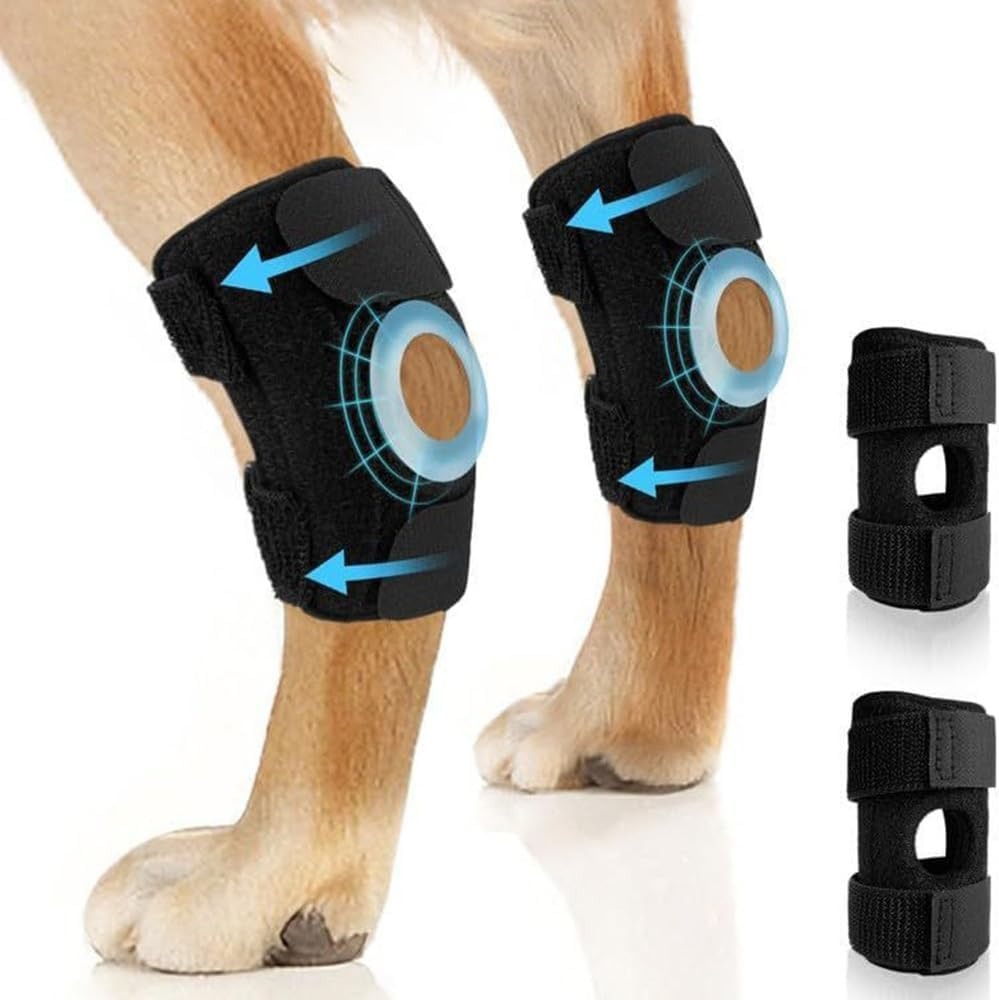 Rear Leg Hock Brace, Dog Knee Brace with Metal Strips, Hock & Ankle Support Back Leg for Canine Torn, Dog Leg Sleeve for ACL & CCL Injury and Sprain Protection (S, Black) image number 3