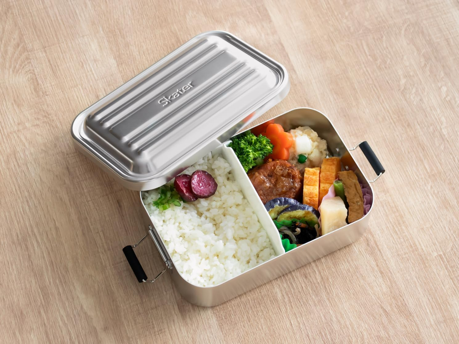 Skater AFT8B-A Fluffy Aluminum Lunch Box, Large Capacity, 28.7 Fl Oz (850 Ml), Men, Silver image number 2