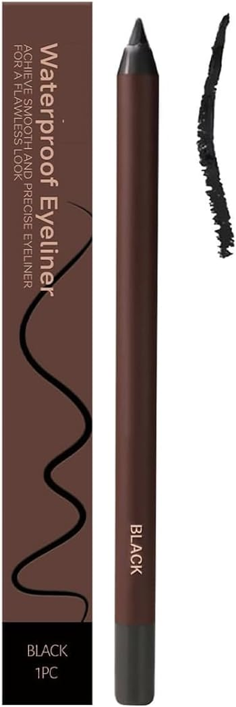 Eyeliner Pencil Waterproof, 24 Hr Waterproof Eyeliner Duo Sharpenable Eye Pencil, Fading, No Smudging, Smooth and Easy to Color (Plum)