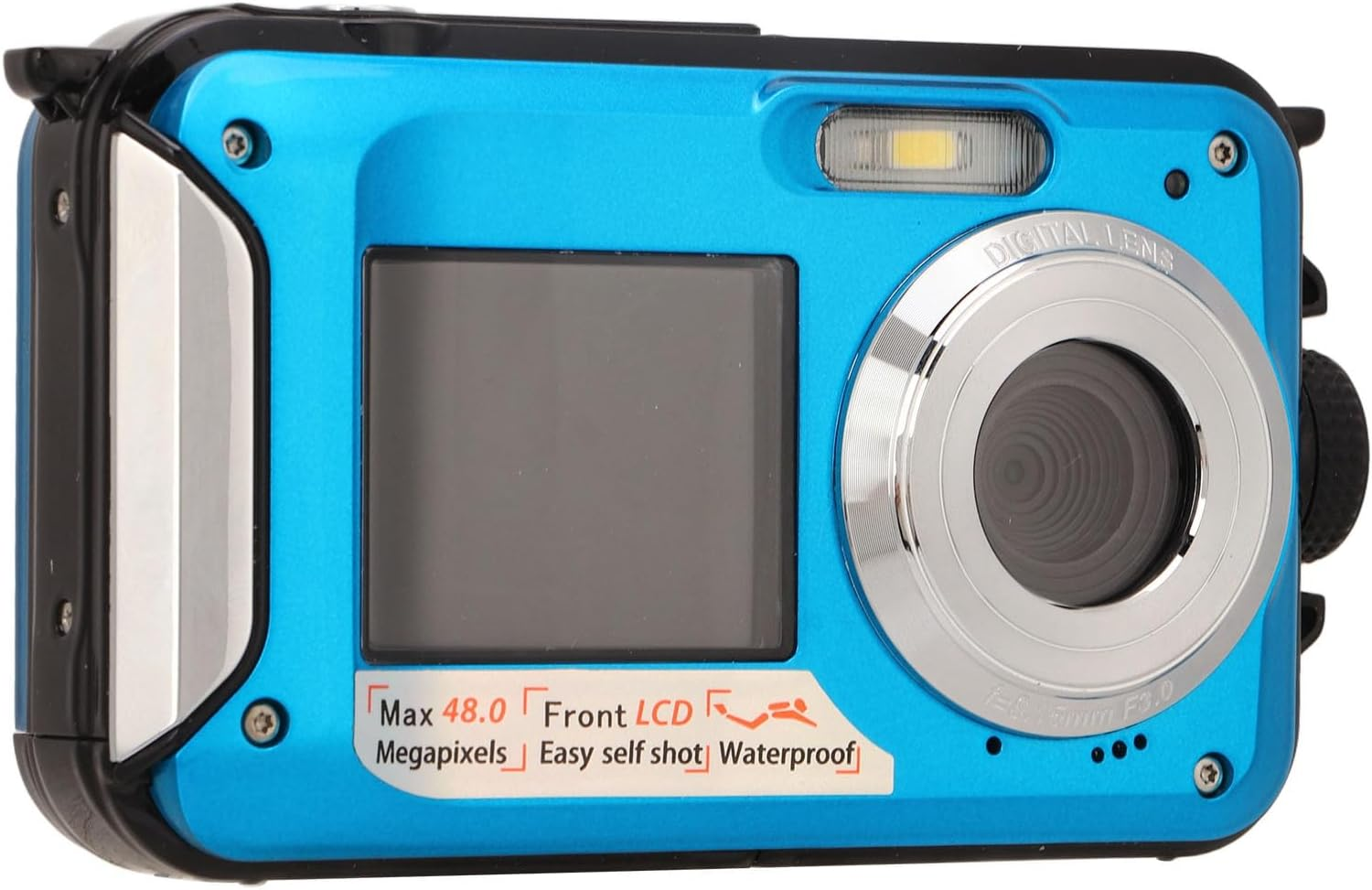 Digital Camera, 2.7K Video Vlogging Camera for Kids, Compact Point and Shoot Camera, 16X Digital Zoom, 2.7 Dual LCD Screen, Waterproof, Continuous for Teens Students image number 6