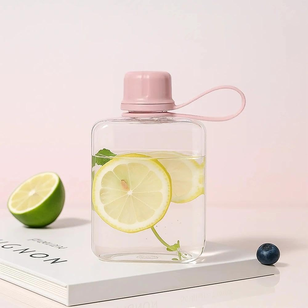 Pink Water Bottle, Sports & Travel Water Bottle, Leakproof, Compact & Portable Design, Bpa-Free, 8.2 Oz, Compatible with Travel, Work & School, Unron image number 2