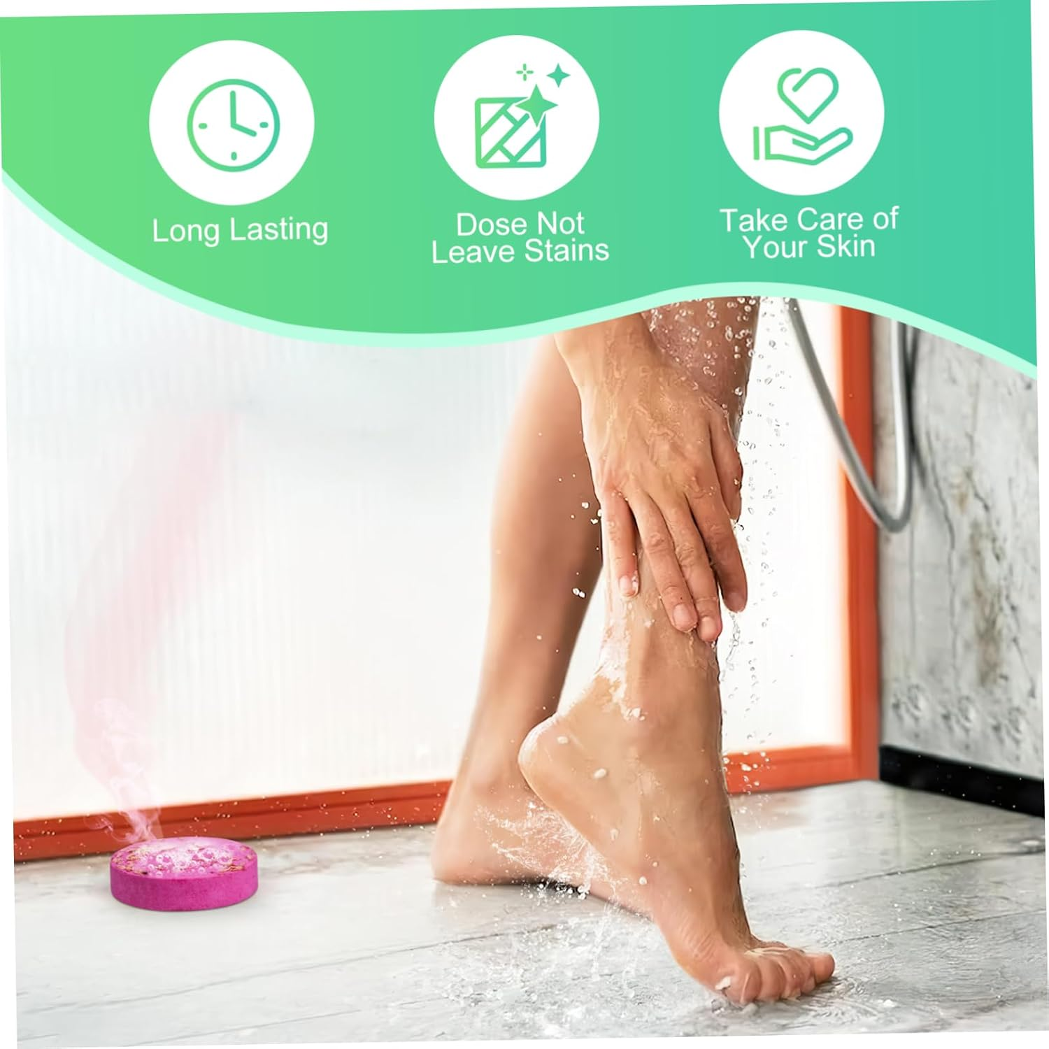 CANIGHT 8Pcs Aromatherapy Shower Steamers Tablets Natural Bath Aroma Salt Tablets Essential Oils for Skin Nourishment and Relaxation Each for and Travel