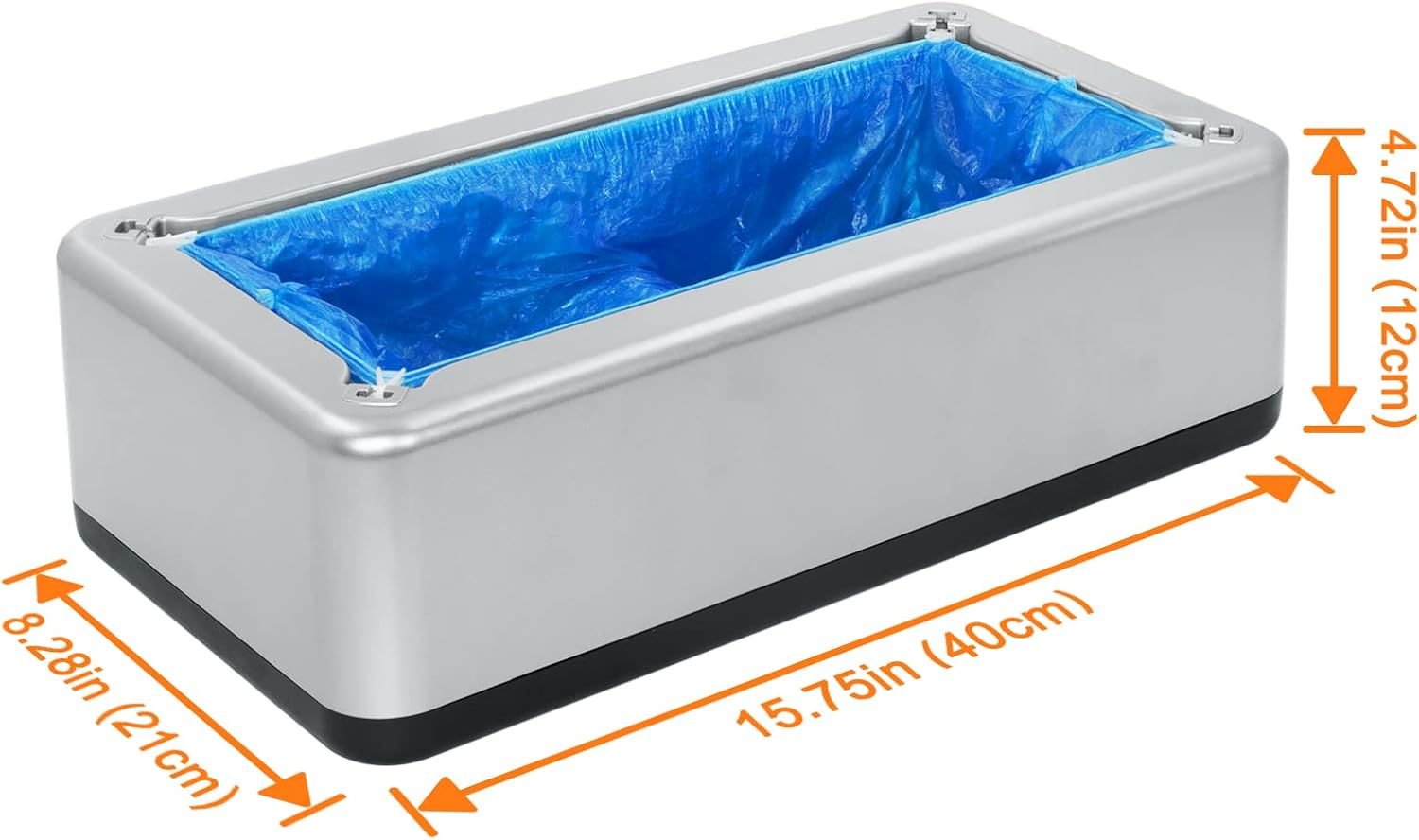 Blemoacha Automatic Shoe Covers Dispenser,200 Pcs Shoe Cover Indoors Disposable,Booties for Portable Machine Fits One Size,Shoe Cover Protect Floor for House Office Hospital Factory (Silver) - 200, Silver image number 5