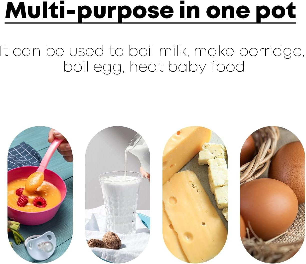 0.6Qt Mini Enamel Milk Pot Insulated Wooden Handle 2 Pour Spouts Small Food Warmer Cute Saucepan (D015,Mint Green) image number 4