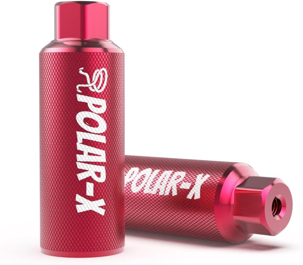 Volo Polar-X Bike Pegs BMX Accessories 3/8 Inch Solid Axles Rear Front Foot Resting Street Stunt Aluminum Alloy Non-Slip Light Weight Bicycle Kids Cycling Scooter