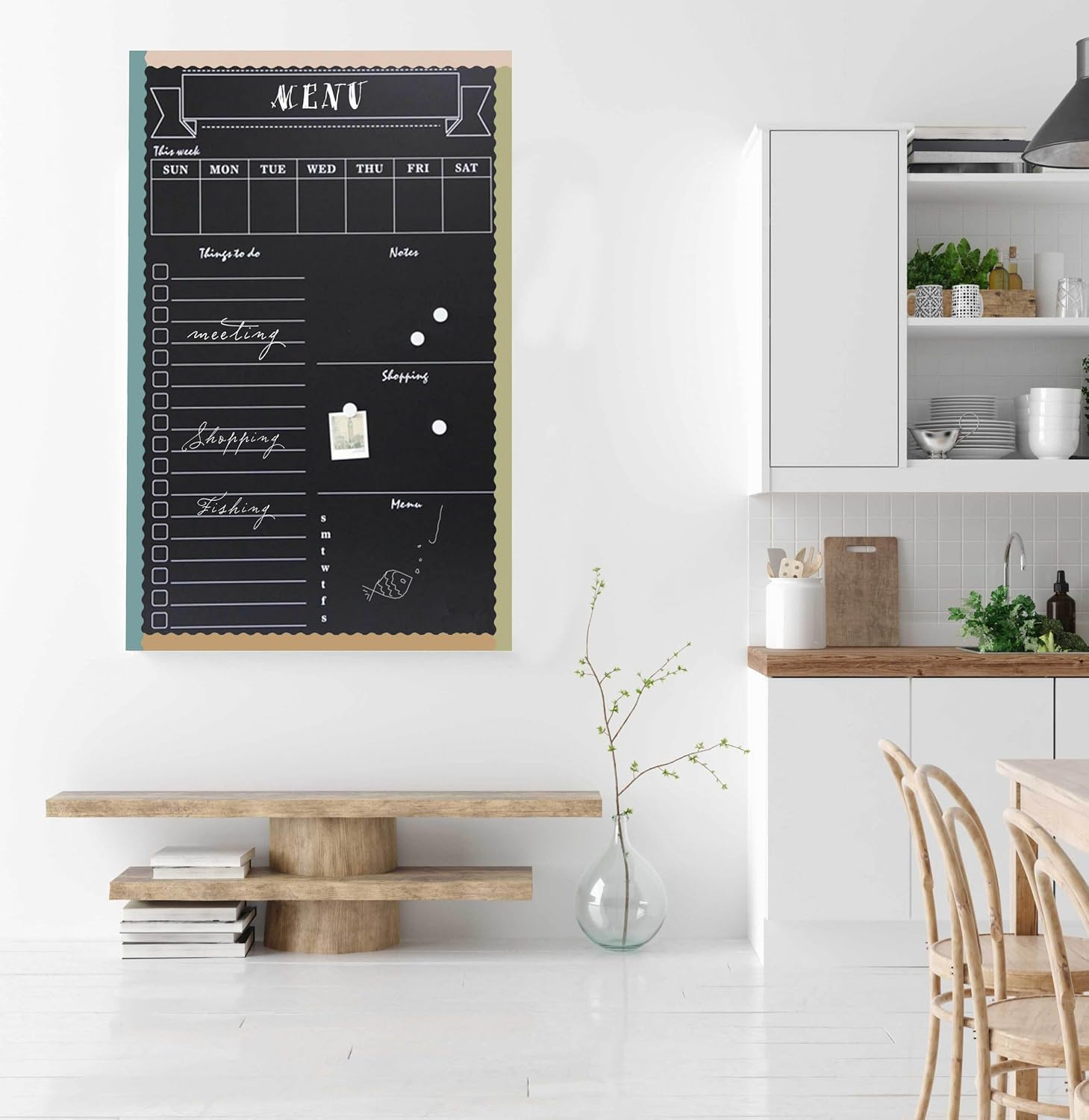 6 Rolls Bulletin Board Borders, Betterjonny 196.8Ft Scalloped Classroom Borders Trim Colorful Bulletin Boarder Decorations for School Bulletin Board White Board Cork Board Decor image number 4