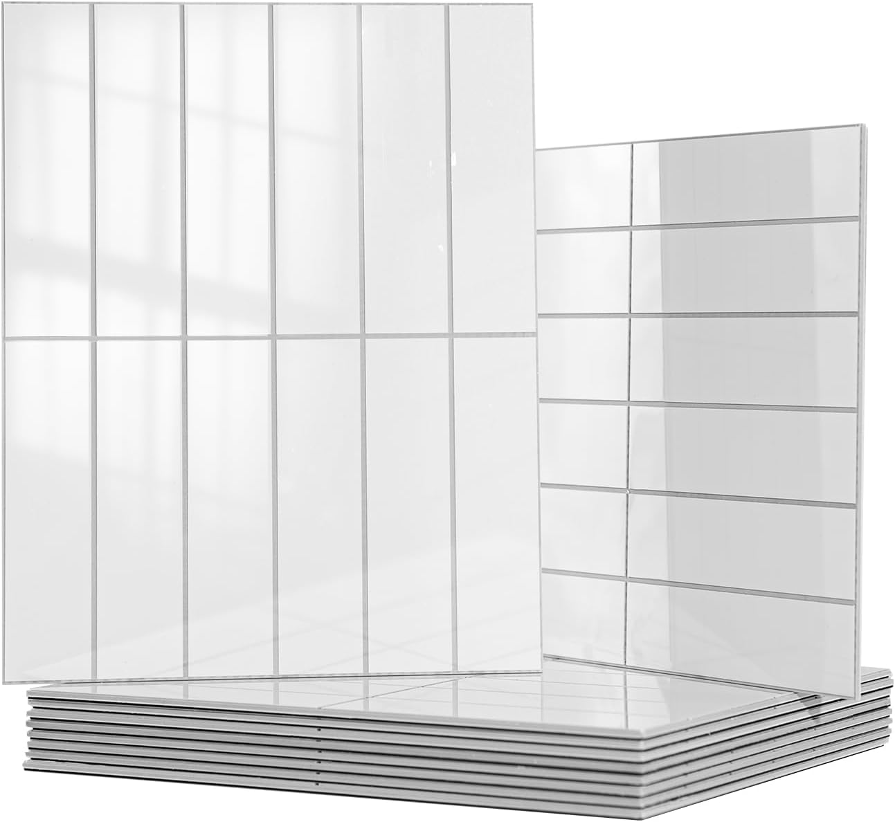 Art3D 10-Sheet Faux Marble Peel and Stick Backsplash Tile for Kitchen Wall Bathroom Countertops, 29X23 CM Stick-On Glazed-Ceramic Finish Resist to Water, Heat and Scratches, Blue