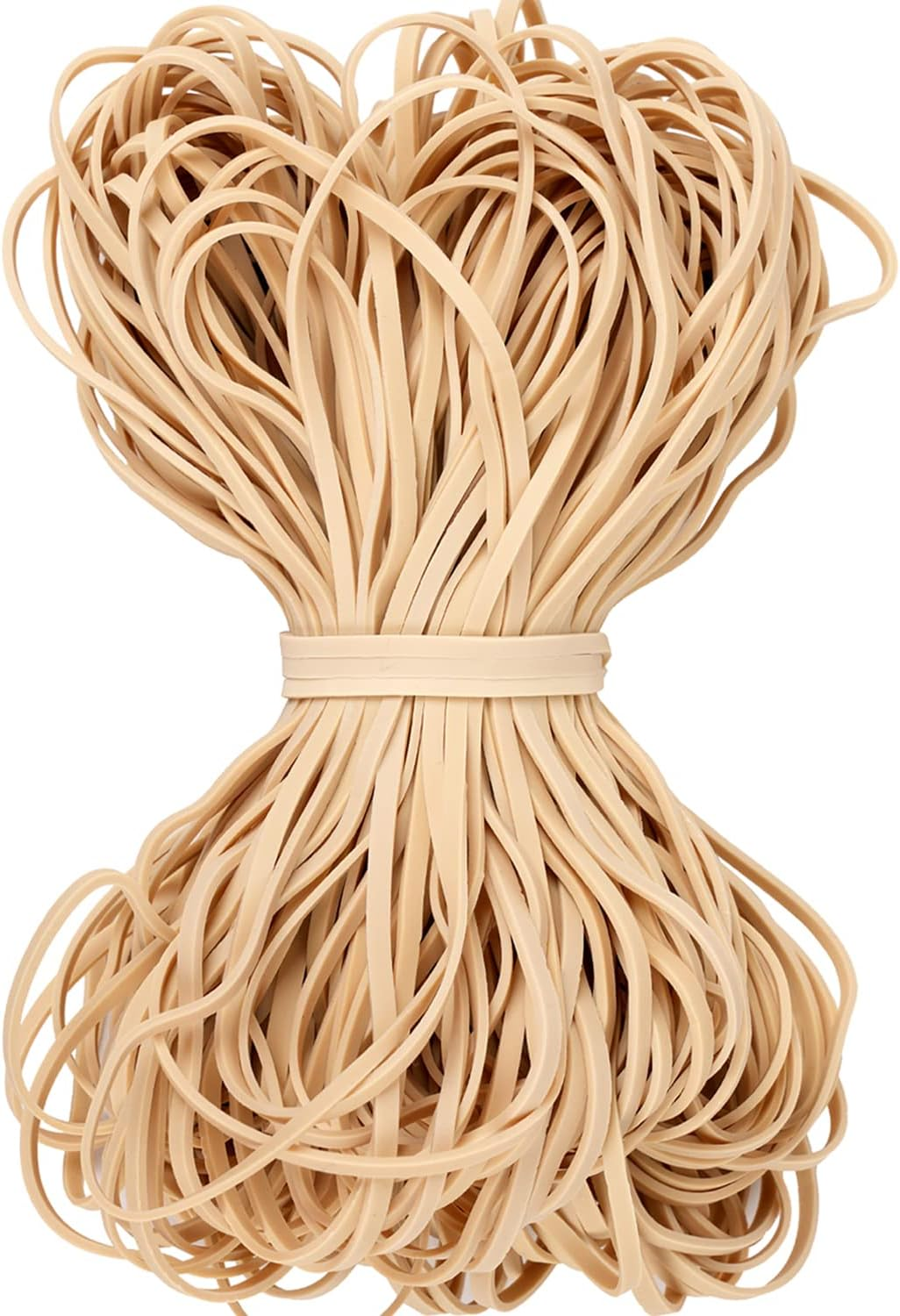 Rubber Bands Beige Large Strong 80Pack Size #117B,For Office Supplies Trash Cans File Folders Litter Box(7" X 1/8") image number 3