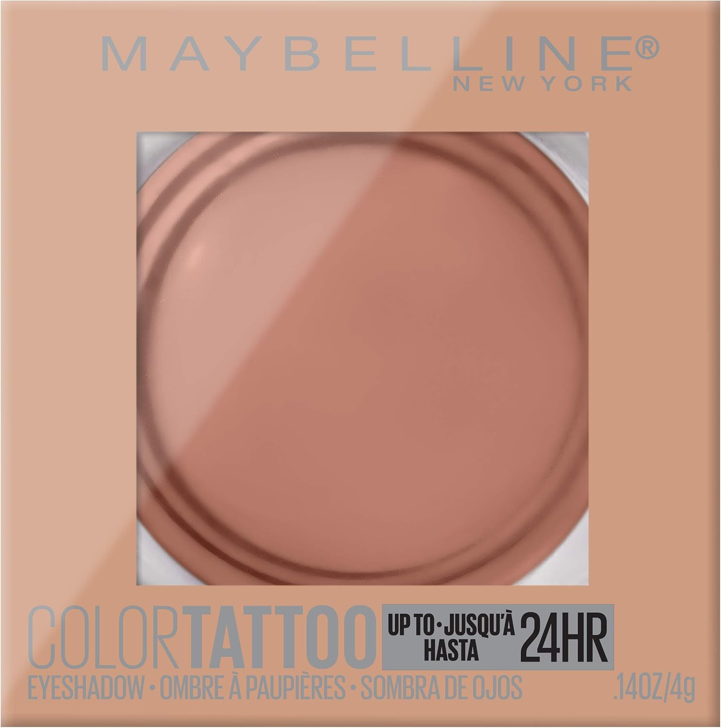 Maybelline New York Color Tattooup to 24HR Longwear Waterproof Fade Resistant Crease Resistant Blendable Cream Eyeshadow Pots Makeup, High Roller, 0.14 Oz.