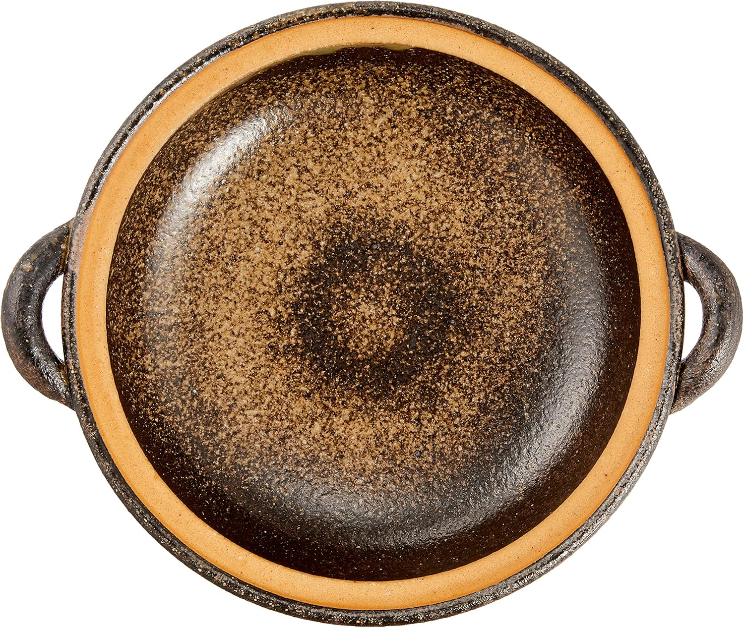 Marui Pottery MR-3-3527 IGA Pot, Hechamon, Gratin Pot, Black Persimmon, Diameter Approx. 7.3 Inches (18.5 Cm), Made in Japan