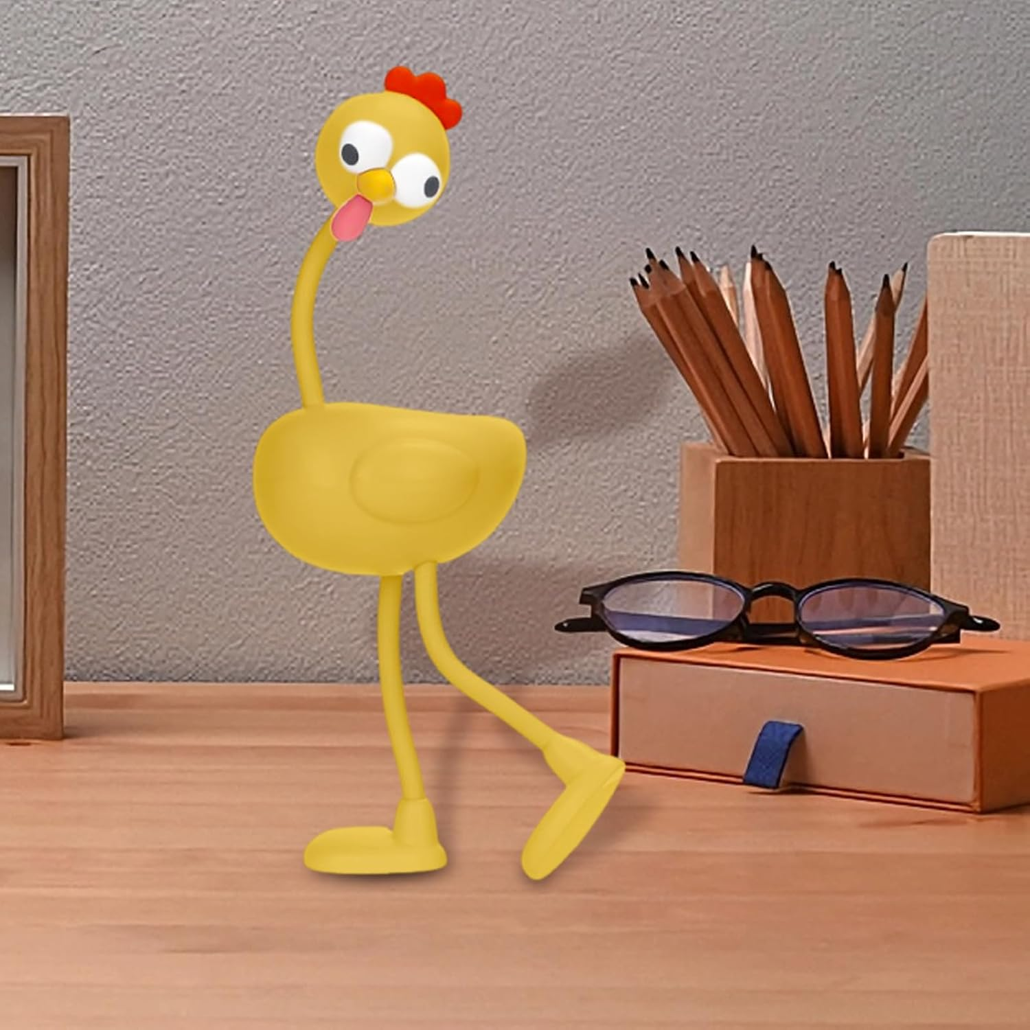 Chicken Night Light | Nursery Nightlight - 3 Level Dimmable Flexible Joints Desk Accessories Home Decoration for Reading Corner Kids Adults, Living Room Bedside Kitchen image number 2