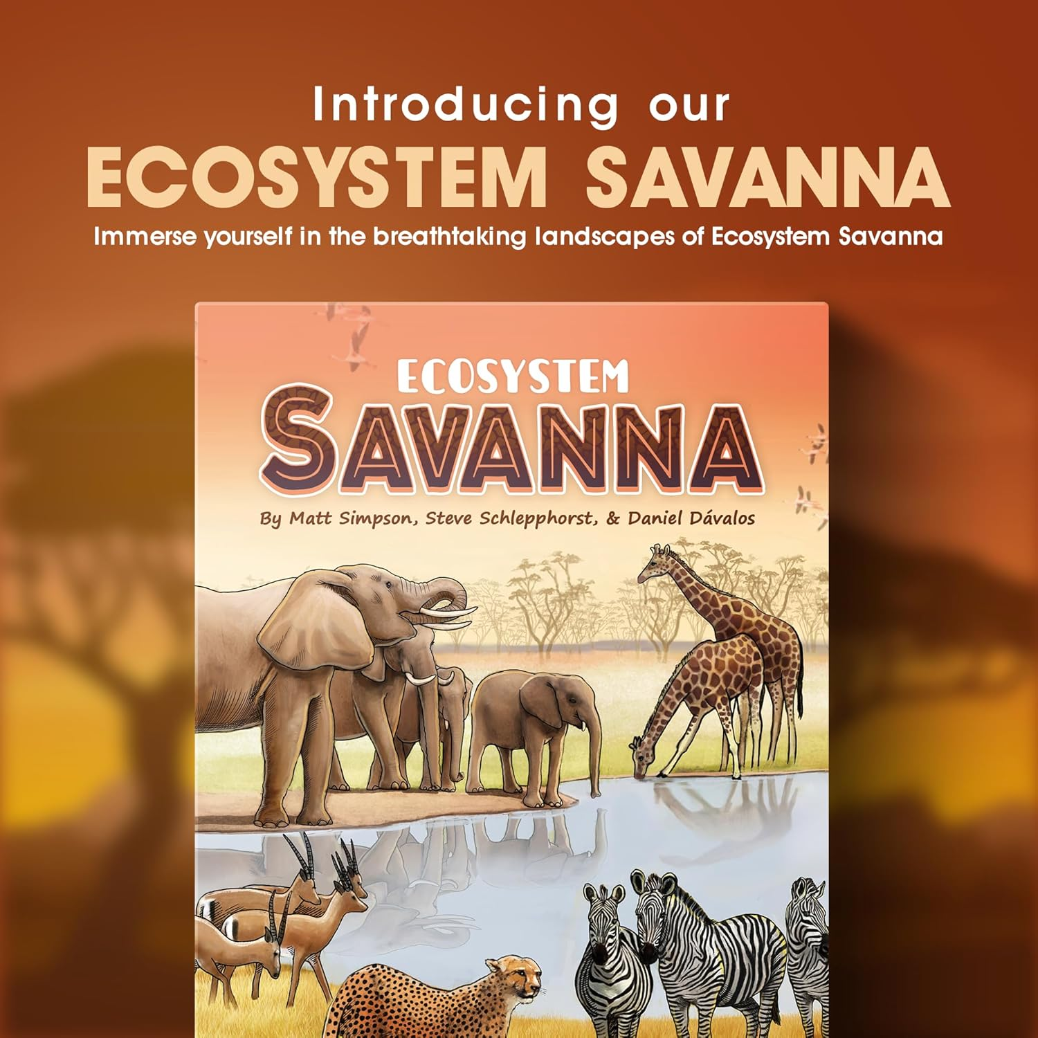 Genius Games | Ecosystem: Savanna | a Family Card Game about Animals on Grassy Woodland of African Savanna - Fun & Educational Ecology Game for Kids & Adults