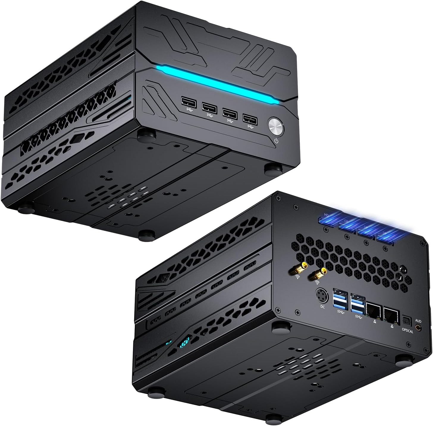 Mini Gaming PC, Desktop Computer I9-14900F 24 Cores Upto 5.8Ghz, 64G DDR5, 2T M.2 PCIE4.0 SSD, Win-11 Pro, Geforce Rtx5060Ti 16G, Four Display, 8K@60Hz Outputs, Dual LAN, Wifi7/Bt5.4