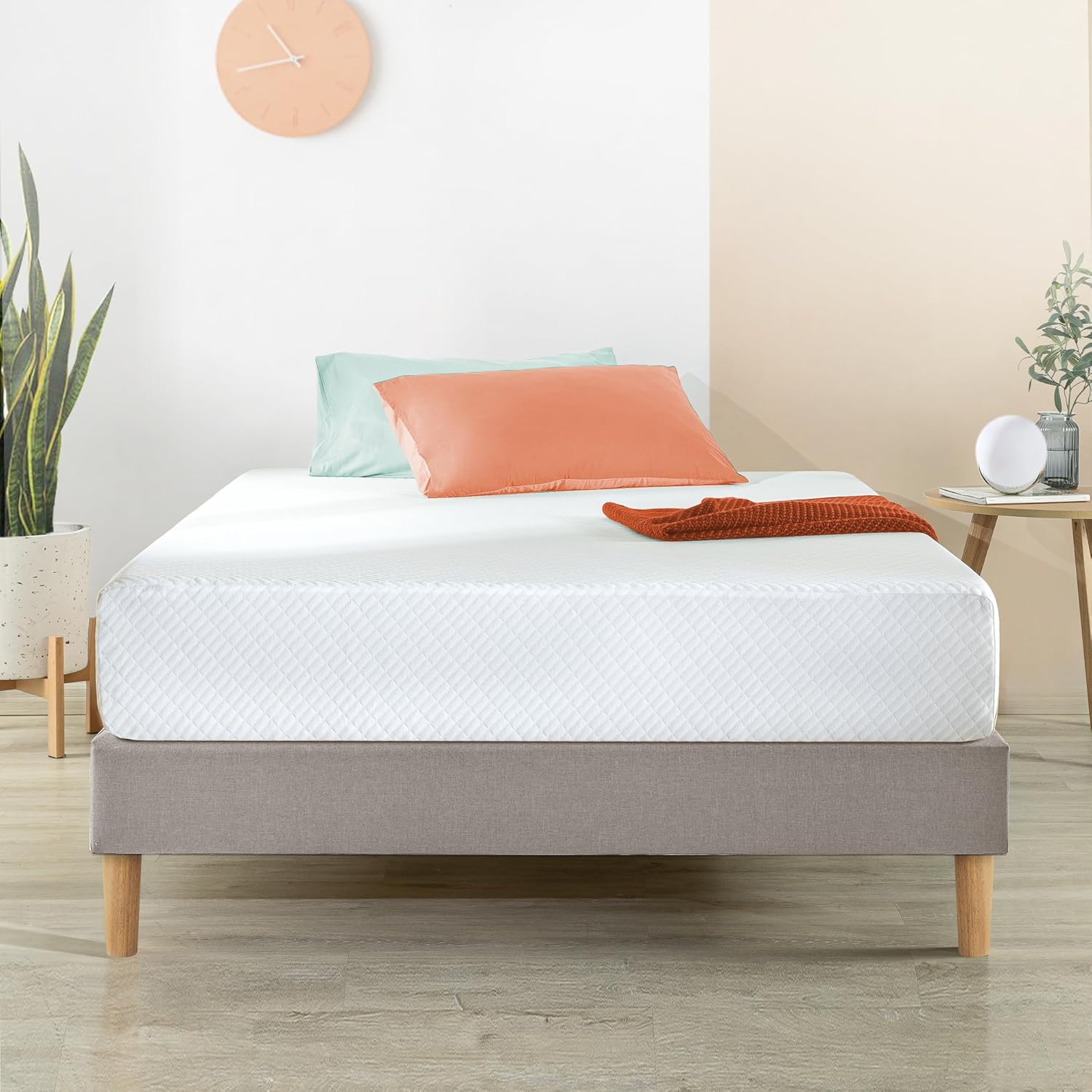 Zinus Queen Mattress | 7-Zone Green Tea Pressure Relief Memory Foam Medium Feel