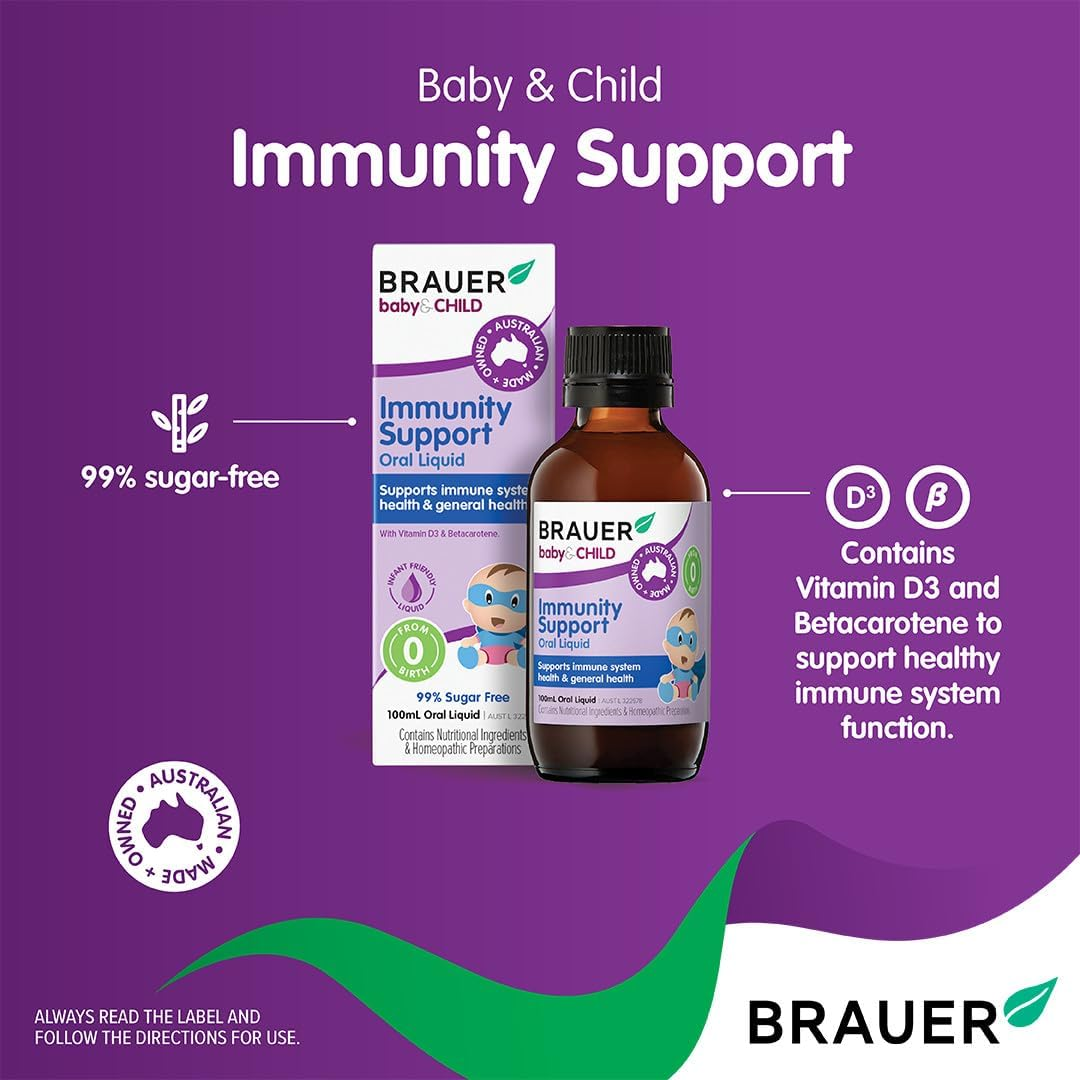 Brauer Natural Baby and Child Immunity Support Oral Liquid 100 Ml image number 2