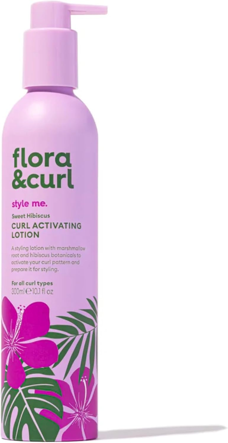Flora & Curl Sweet Hibiscus Curl Activating Lotion for Frizzy and Curly Natural Hair 300Ml image number 1