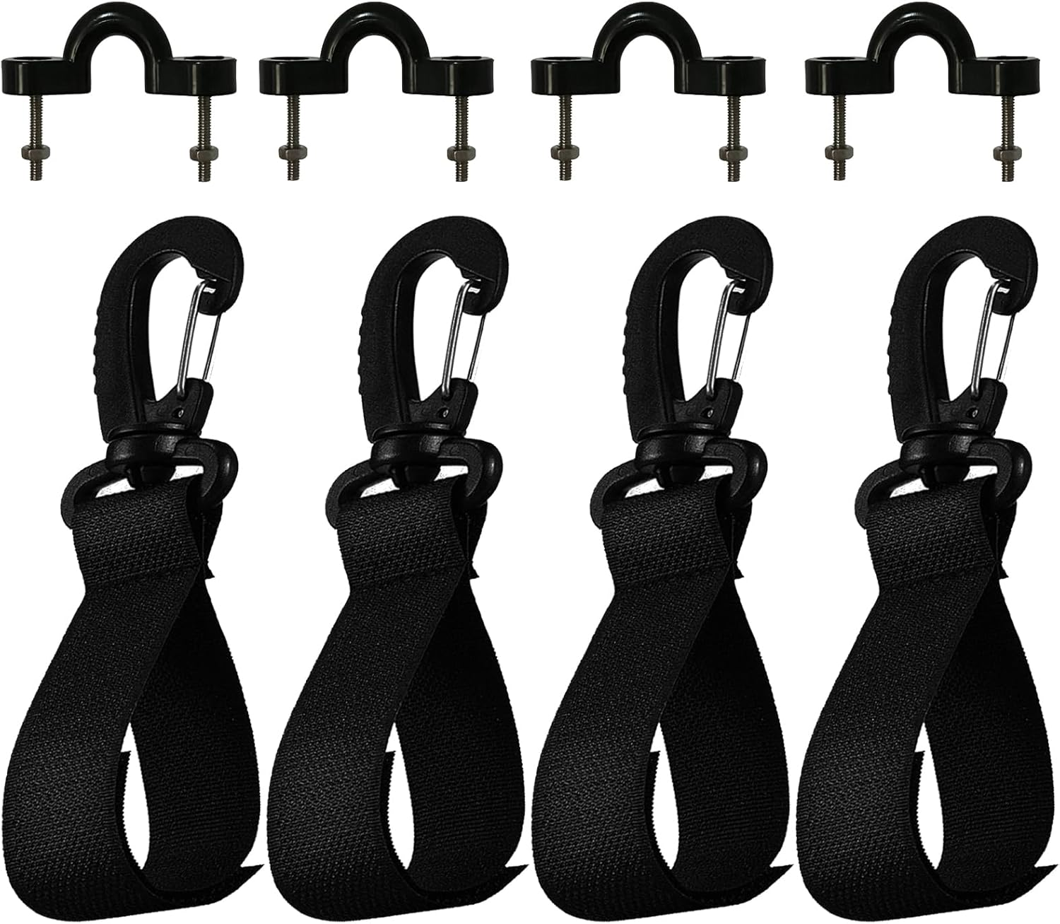 Pmsanzay SUP Paddleboard Inflatable Boat Paddle Keeper Paddle Holder Paddle Clip Kayak & Canoe Paddle Holder, Set of 4. with Pad Eye Deck Loops Tie down with Screws, No D Ring Patch ! image number 6